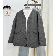 鑫阁羊毛大衣女冬季新款加厚90白鸭绒内胆保暖毛呢开衫外套羽绒服