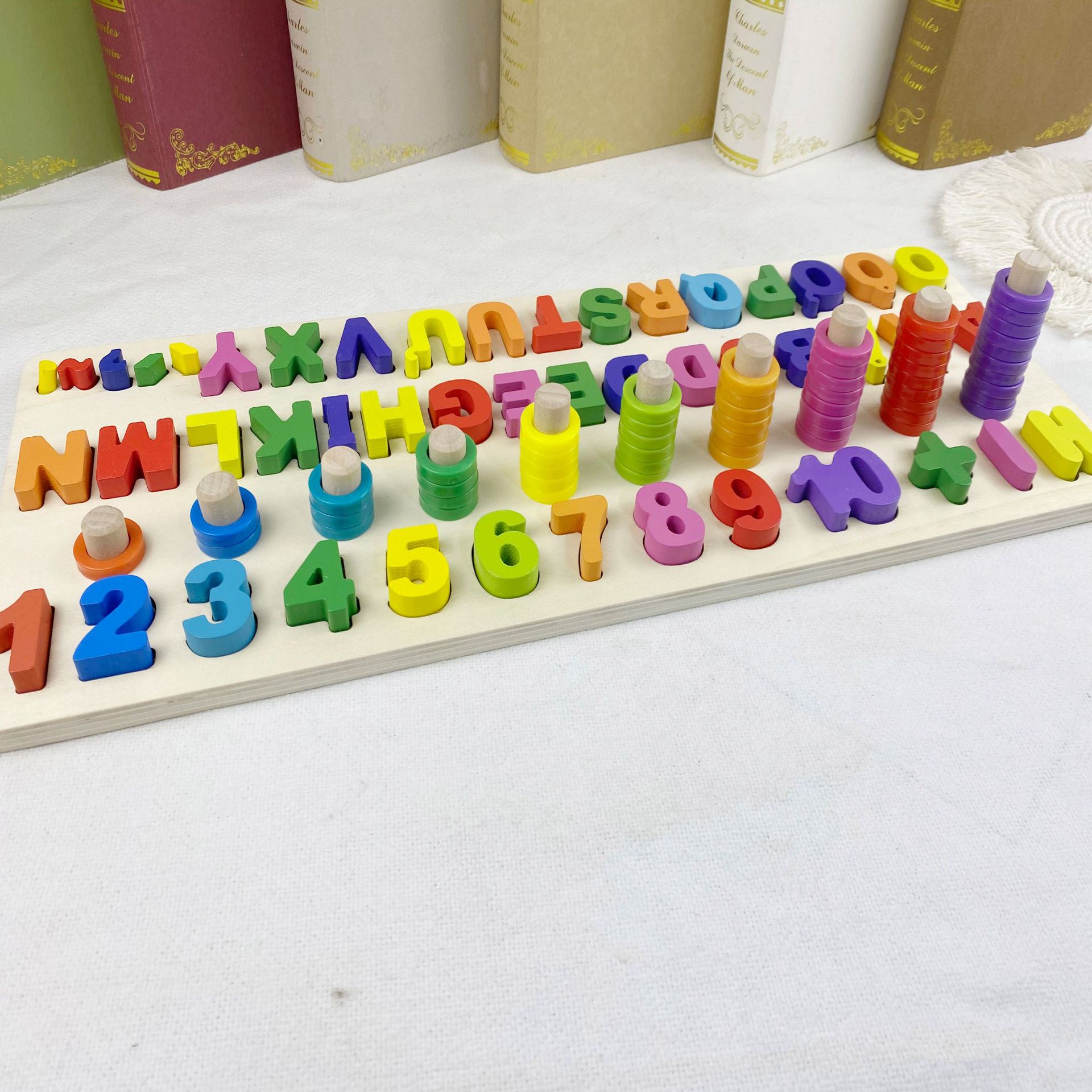 Carta digital a juego tablero logarítmico cognitivo juguetes niños bebé juguetes de madera 3-4-7 años de edad al por mayor