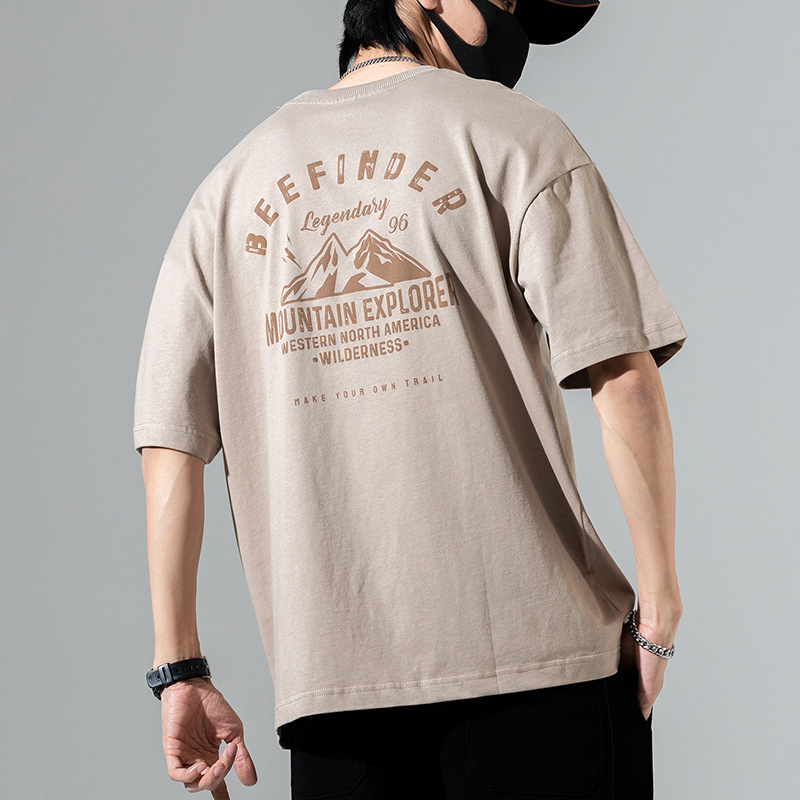 Short-sleeved T-shirt Men's Half-sleeved Summer Loose Large Size Men's T-shirt Men's Pure Cotton Fatty Plus Size Men's Summer