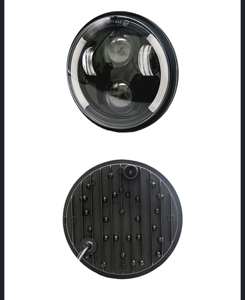 Cross-Border Popular Led Headlights 5.75inch Angel Eye Modified Lights for Motorcycles and Electric Vehicles Modified Front Headlights