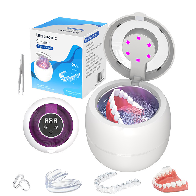 New Denture Cleaner Ultrasonic Denture Cleaning Machine Uv Sterilization Function Braces Jewelry New Denture Cleaner Ultrasonic Denture Cleaning Machine Uv Sterilization Function Braces Jewelry