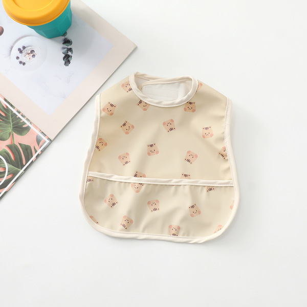 Children's waterproof cute brand eating bib for food