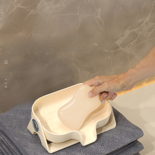 Direct supply new style soap dish with silver-plated clips, drain-friendly, convenient for countertops, suitable for students and home use, non-water-logging soap dish
