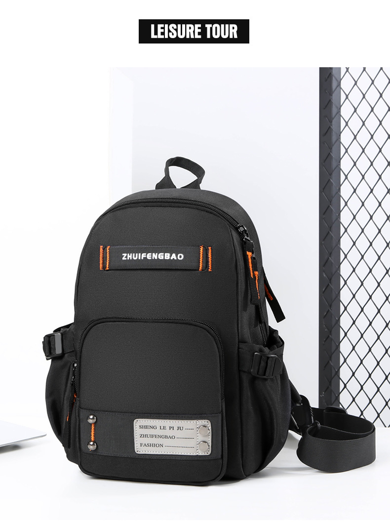 Amazon cross-border men's chest bag, outdoor single-shoulder travel crossbody bag wholesale, multi-functional dual-purpose commuting backpack undefined