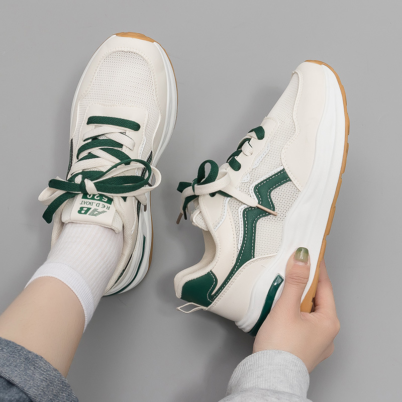 Estilo coreano verano nuevo torpe zapatos para mujeres 2022 nuevo versátil estudiante zapatillas Zapatillas de mujer zapatos blancos A1838