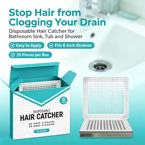 Black Mesh Drain Anti-Odor Sticker 15.2cm Bathroom Sewer Filter Anti-Odor Device Drain Cover