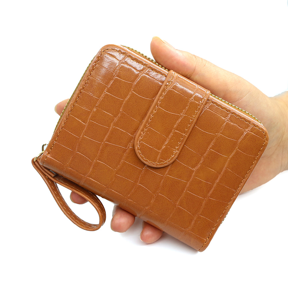 Nueva billetera de moda simple billetera de piedra multi-tarjeta bolso de mano bolso de cambio fábrica al por mayor