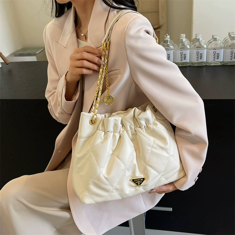 Цепочка, плечевая сумка, модная вместительная подмышечная сумка, стиль Chanel, цепочная сумка