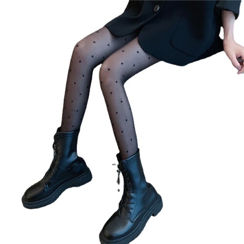 Internet celebrity letter black stockings female sexy rompers thin spring and autumn B family same style black winter ins fashion brand black