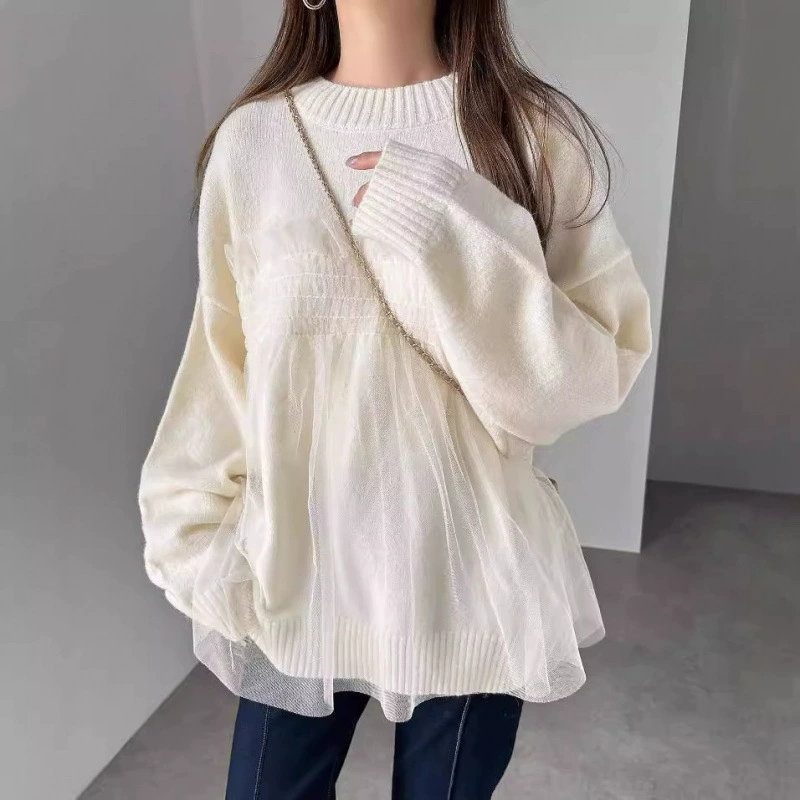 Japanese brand set, long-sleeve, sweater, (Physicals), Amazon, loose fit, Japanese and Korean
