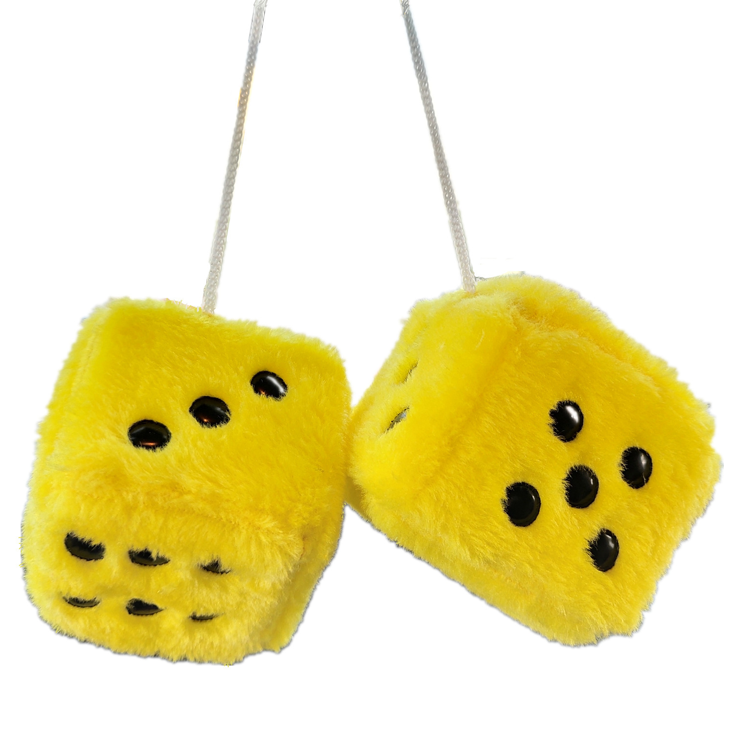Aliexpress Amazon Wish Cross-Border Trade Plush Dice Car Pendant Dice Ornament Car Hanging Rearview Mirror Dropshipping