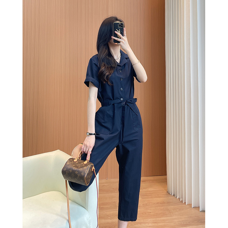 French high-end jumpsuit small 2024 new summer fashion temperament high-end jumpsuit overalls