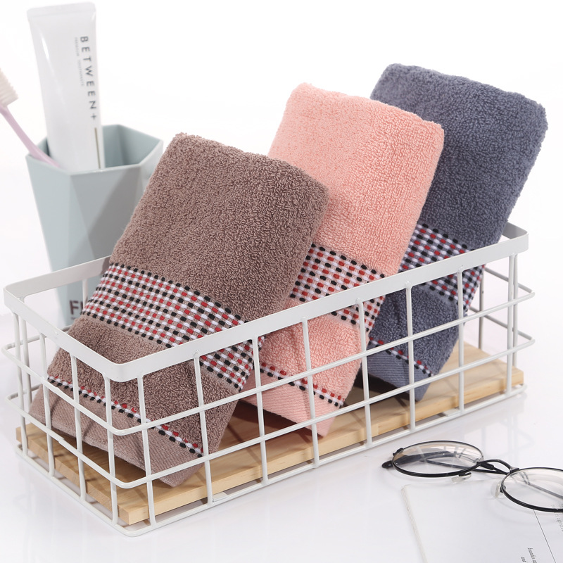 Soft Absorbent Face Towel Plain Colour Comfortable Daily Use_voghion.com