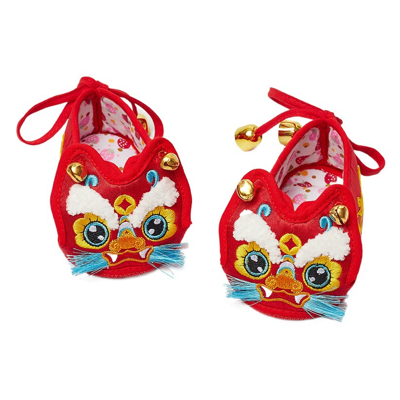 Обувь с головой тигра Детская полная луна сто дней старая обувь на мягкой подошве детская обувь с драконом тигра обувь с Вышивкой ХЛОПЧАТОБУМАЖНАЯ обувь с вышивкой осень и зима HTX090