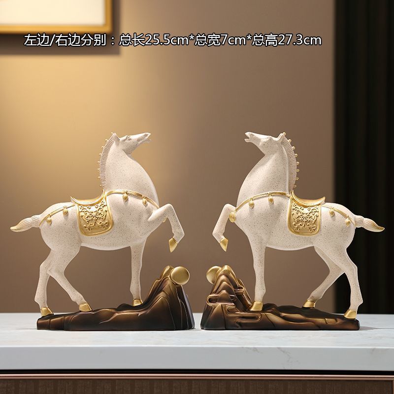 新しい中国風の馬の装飾品、リビングルーム、玄関ホール、ワインキャビネット、書斎、デスクトップ装飾、新築祝い、開店祝いのギフト、馬がすぐに完成します∑|undefined