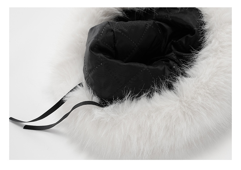 Καπέλο Fox Furry Furry για γυναίκες τον χειμώνα στην κορεατική έκδοση, μικρό πρόσωπο, χοντρό και ζεστό καπέλο ψαρά, μεγάλη περιφέρεια κεφαλιού, κρύο-ανθεκτικό καπέλο νιπτήρα_voghion.com