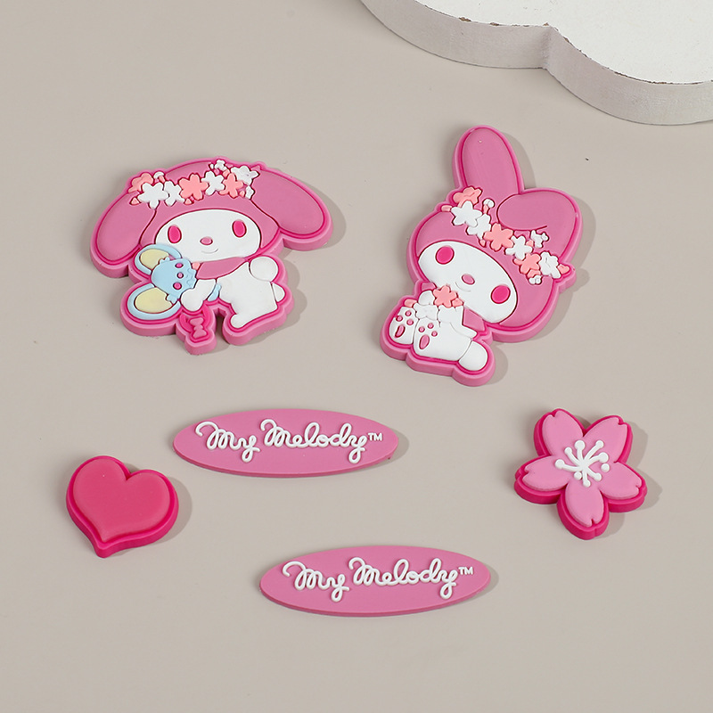 Croc Shoe Accessories My Melody Croc Shoe Clips Kt Cat Cute Girly Shoe Charms Cartoon Anime Versatile