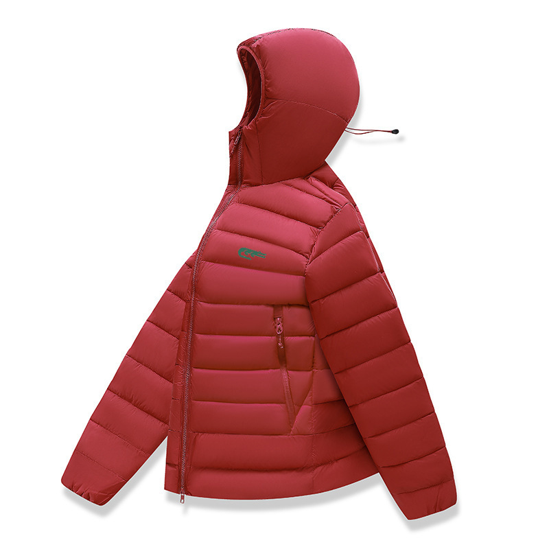 New autumn and winter basic styles: warm, macaron-colored cotton jackets with crocodile print, fashionable and versatile sportswear