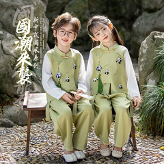 漢服セット小学生春秋班服子供中国風時代唐装詩合唱中秋公演服