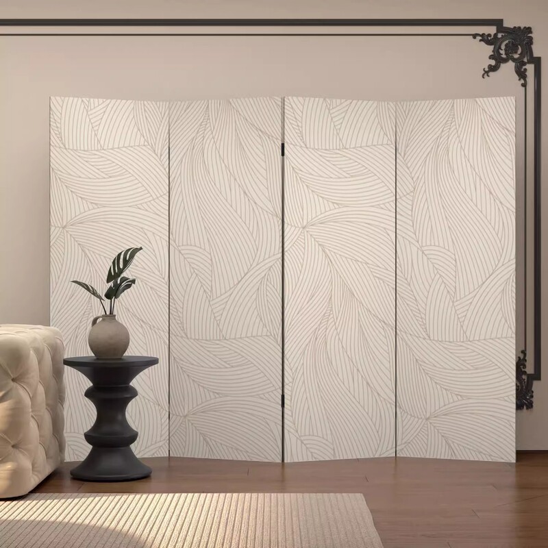 Cream Style Partition Screen Double-Sided Foldable Mobile Simple Modern Hotel Room Blocking Screen Partition Living Room Cream Style Partition Screen Double-Sided Foldable Mobile Simple Modern Hotel Room Blocking Screen Partition Living Room