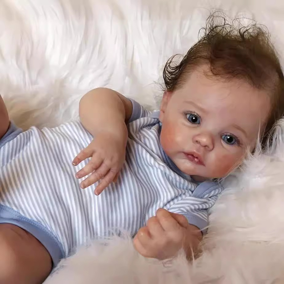 Bebé caliente venta 18 pulgadas bebé muñeca pesada muñeca transfronteriza simulación realista juguete algodón