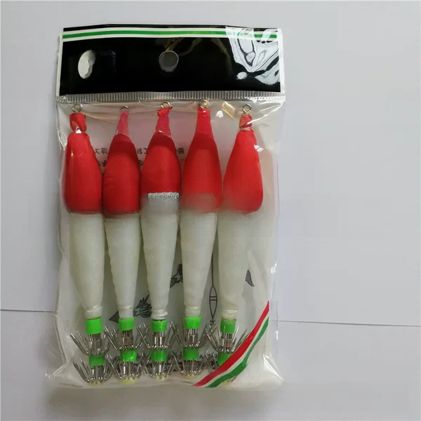 Factory supply luminous squid fishing bait simulation sea fishing strong luminous squid cloth roll cloth squid hook hook wholesale