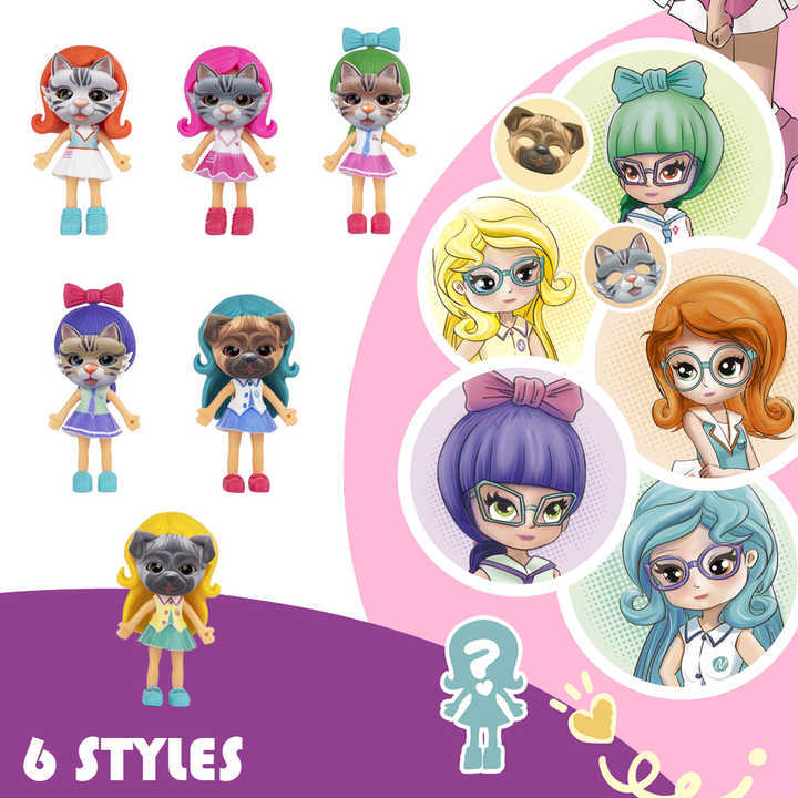 DiDi transfronterizo ensamblaje niña casa juguetes extraíbles máscaras de mascotas muñecas travesties combinación conjunto al por mayor