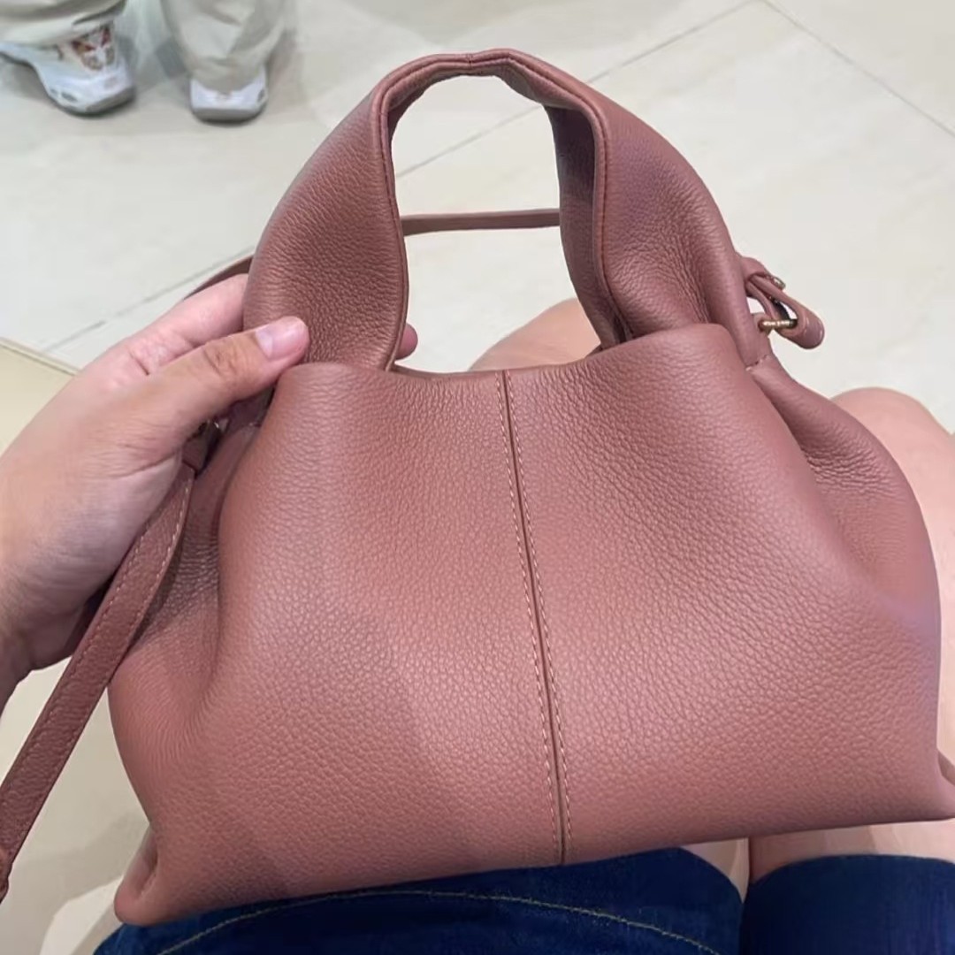French Niche Polen Cloud Bag Crossbody Shoulder Dumpling Bag Minimalist Fashion Cowhide Handbag High Quality - Thumbnail 4