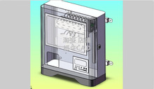 小型迷你自动售货机图纸3D模型CAD设备sw设计方案素材机器机4624