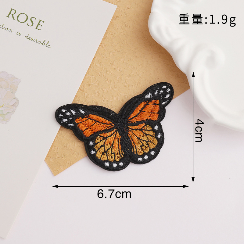 クリエイティブなカラフルな蝶パッチパッチバッグ靴と帽子穴刺繍パッチ衣類アクセサリー diy 装飾布パッチ|undefined