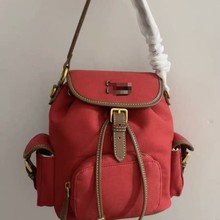 工厂直销双肩背包轻便休闲张元英同款女士复古帆布抽绳25SS通勤包