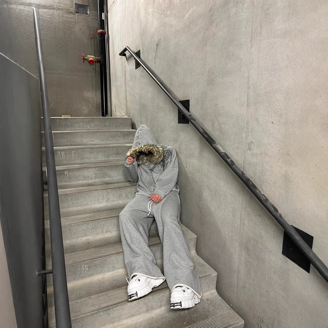 Европейская и американская плюшевая шапка, толстовка с принтом, пуловер с длинными рукавами, толстовка с капюшоном, ретро-куртка, уличная модная y2k