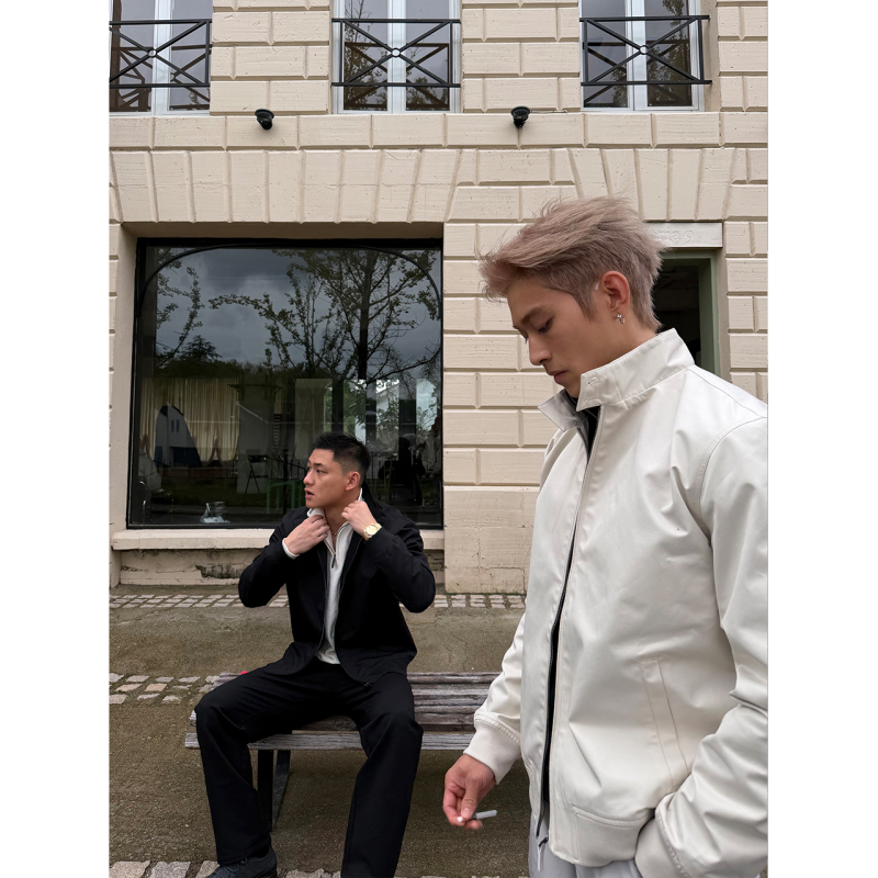 Gtal American First-Year Stand-Up Collar Jacket with Traditional Pattern Printing Xizang Casual High-End Pure Color Long-Sleeved Jacket Gtal American First-Year Stand-Up Collar Jacket with Traditional Pattern Printing Xizang Casual High-End Pure Color Long-Sleeved Jacket