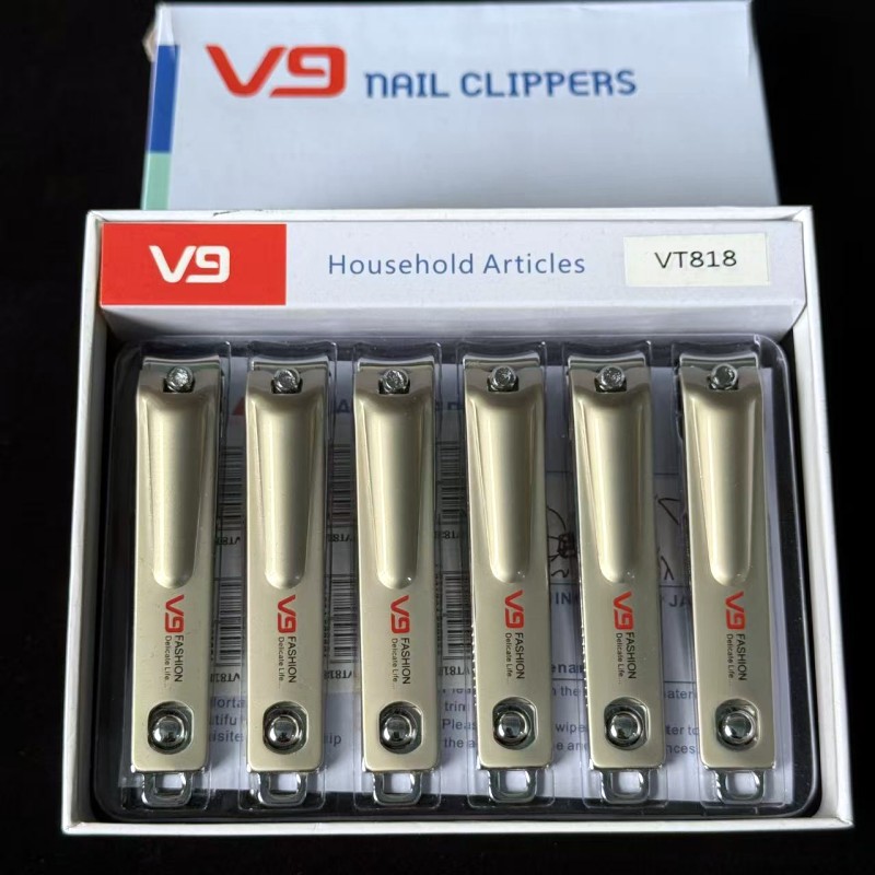 Vt818 Large Flat Nail Clipper Large Boxed Durable Nail Clipper Manicure Nail Clipper 2 Yuan Store Supply