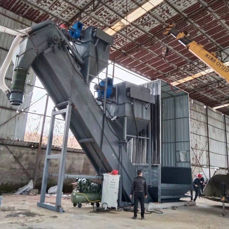 低能耗环保无尘粉煤灰拆箱机 铁运20尺集装箱矿粉自动卸灰机