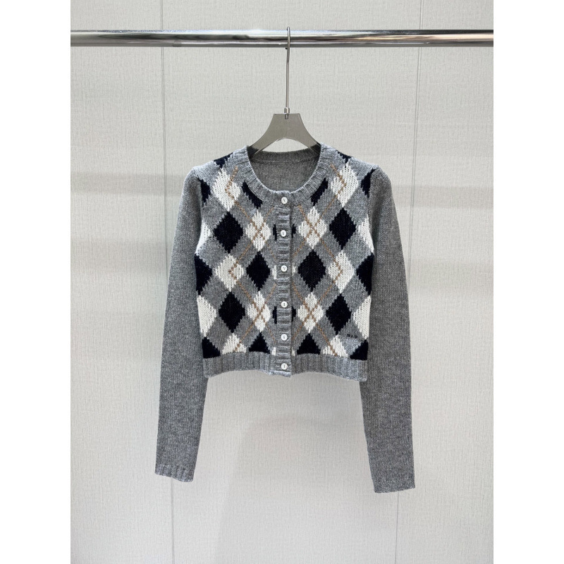 Nanyou Accessible Luxury High Version Wool Cashmere Blended Knitted Diamond Pattern Long Sleeves Are Comfortable and Versatile with Ladylike Elegant