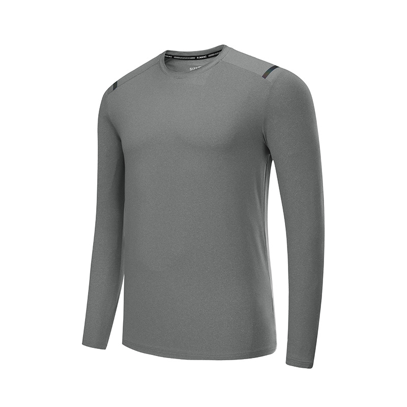 Camisetas deportivas de secado rápido para hombre, estilo europeo y americano, de manga larga, ajustadas, elásticas, para baloncesto, correr, entrenamiento físico