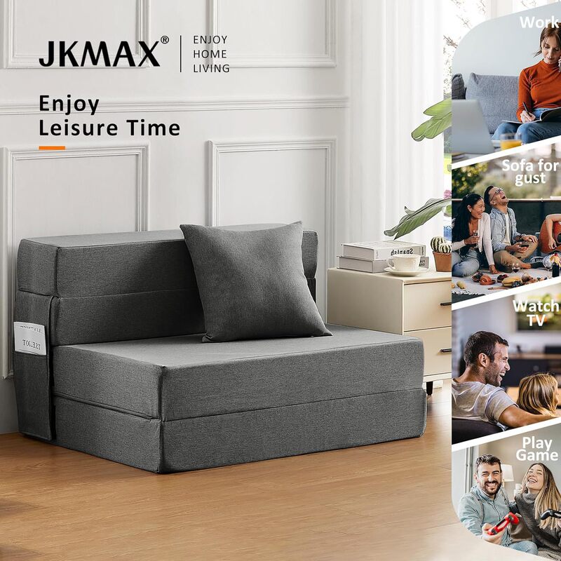 Queen Folding Sofa Bed 4 in 1 Sleeping Chair High Density Memory Foam Bedding Sofa Folding Bed with Modern Apartment Queen Folding Sofa Bed 4 in 1 Sleeping Chair High Density Memory Foam Bedding Sofa Folding Bed with Modern Apartment