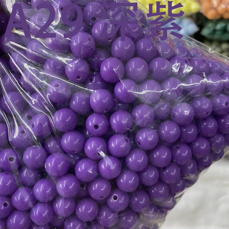 Round beads, bag, plastic woven acrylic accessory handmade, DIY