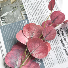 廠家直供加愛心小支仿真尤加利仿真花假花北歐風家居裝飾花絹布