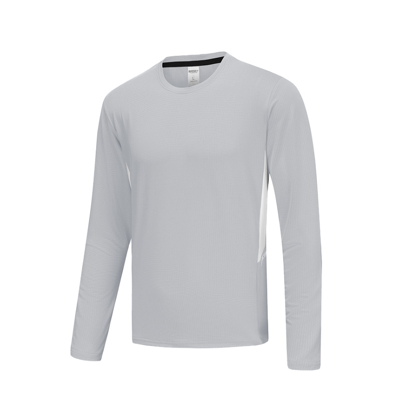 Camiseta deportiva de otoño para hombres, camisas secas rápidas, mangas largas de hielo, piel delgada, entrenamiento de baloncesto, camisas al aire libre