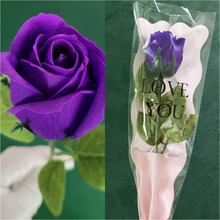 跨境现货单支仿真玫瑰花带包装520情人节母亲节38女神节家装Rose