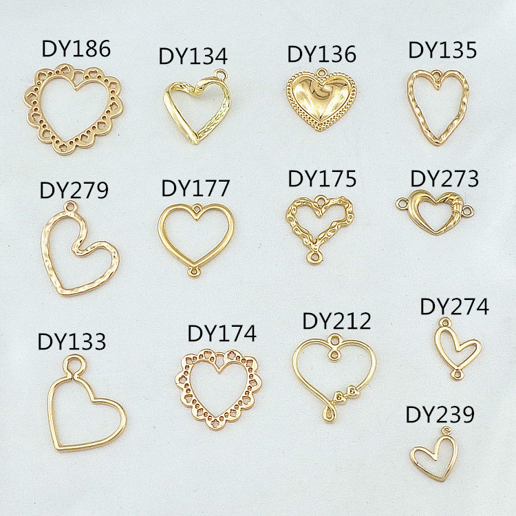 22g Weight Pendant Jewelry Making Type 18 * 24mm Jewelry Making Size DIY Jewelry Accessories Classification 10 PCS/Package Quantity 10 PCS/Package 18 * 24mm Alloy Heart Shape Pendant
