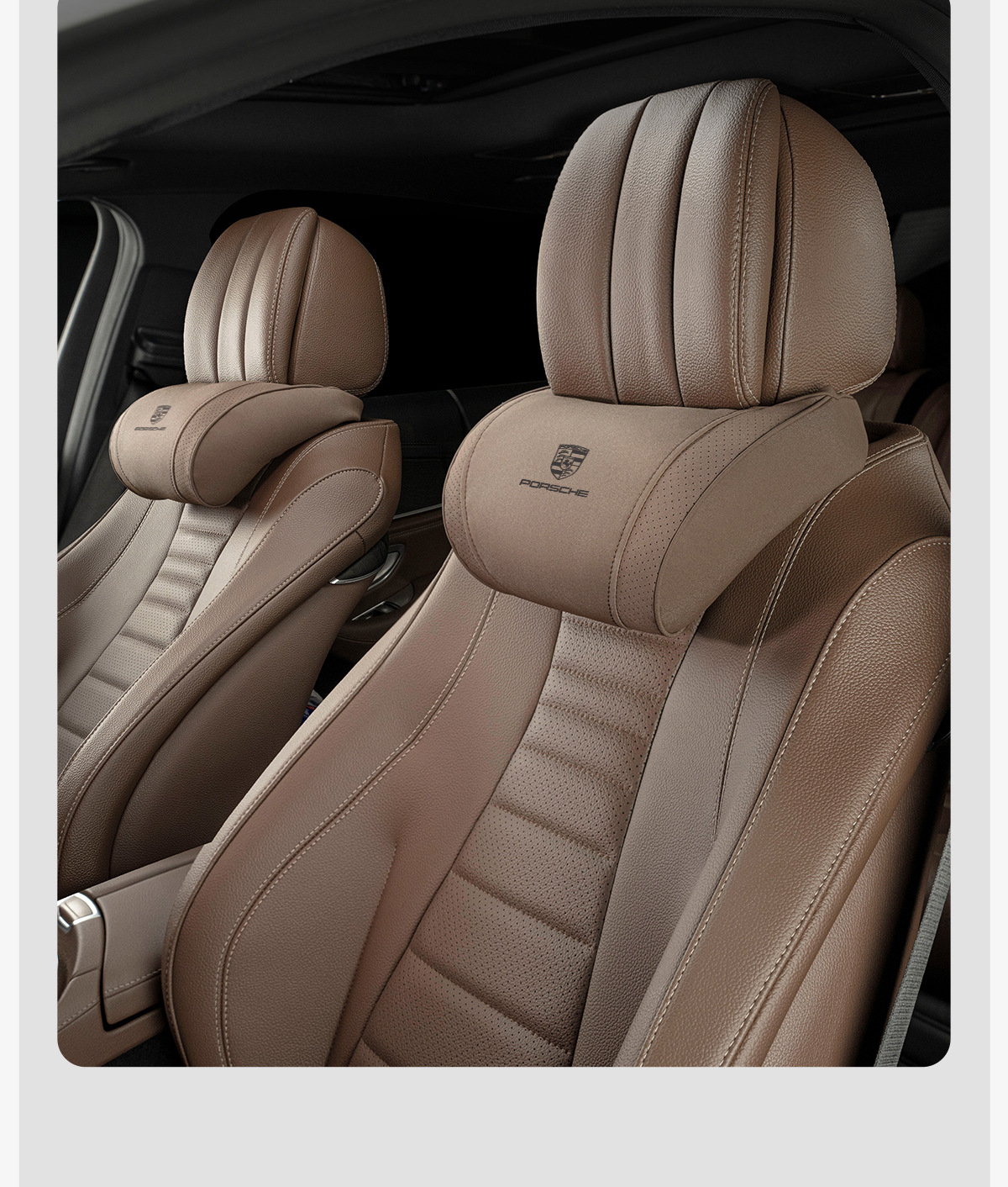 Suitable for Porsche Headrest and Lumbar Support New Panamera Macan Cayenne Kaman 718 Car Interior Supplies Decoration