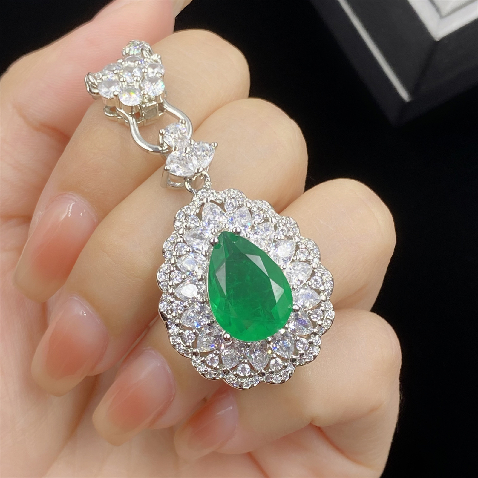 Tourmaline one size elegant ring drop-shaped