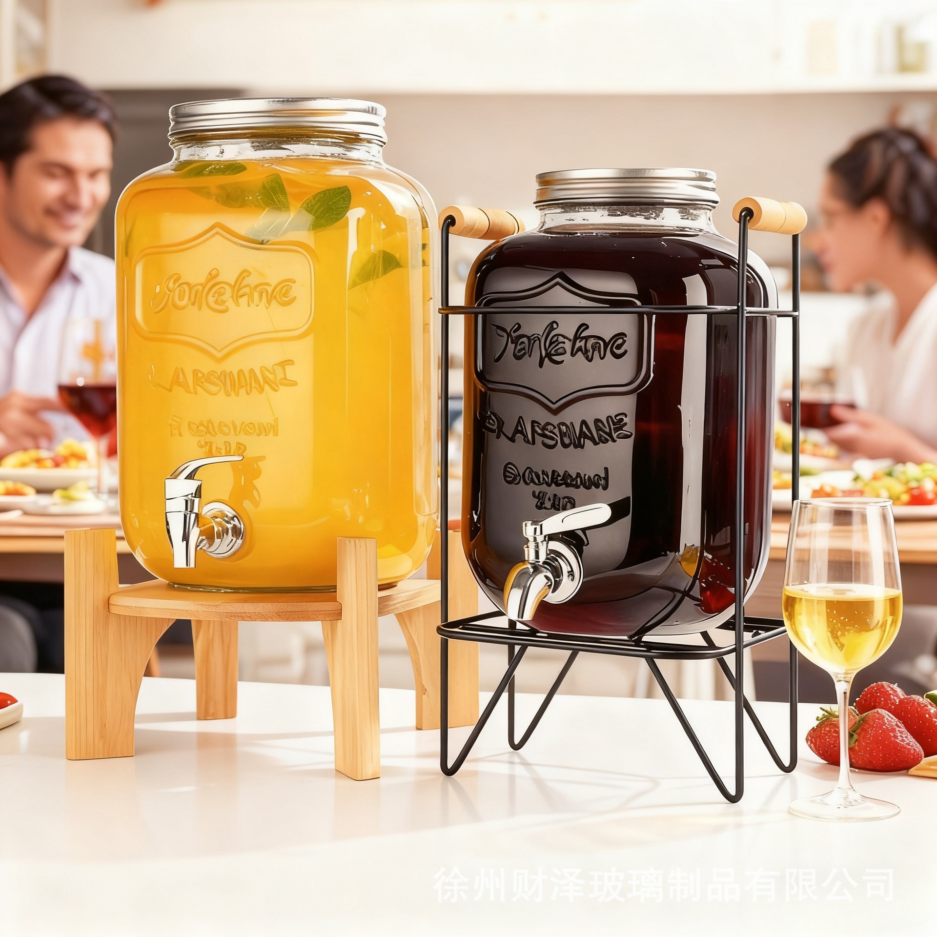 Barril de Coca-Cola contenedor transfronterizo nuevo barril de cerveza con grifo de vidrio bebida frutas barril de té barril de mezcla barril de agua fría