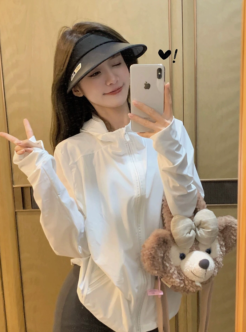 Корейский стиль, супер приятная белая дышащая солнцезащитная одежда с капюшоном для женщин, летняя свободная повседневная универсальная куртка-кардиган