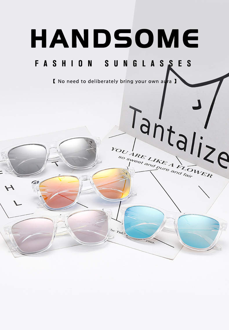 Nuovi occhiali da sole con montatura trasparente, occhiali da sole alla moda e personalizzati, resistenti ai raggi UV, rivestiti con pellicola autentica, occhiali di fascia alta_voghion.com