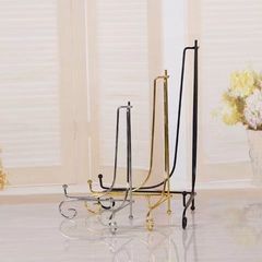 普洱茶餅展示支架鐵藝歐式看盤展示支架圓盤鐘錶石頭畫支架擺件架