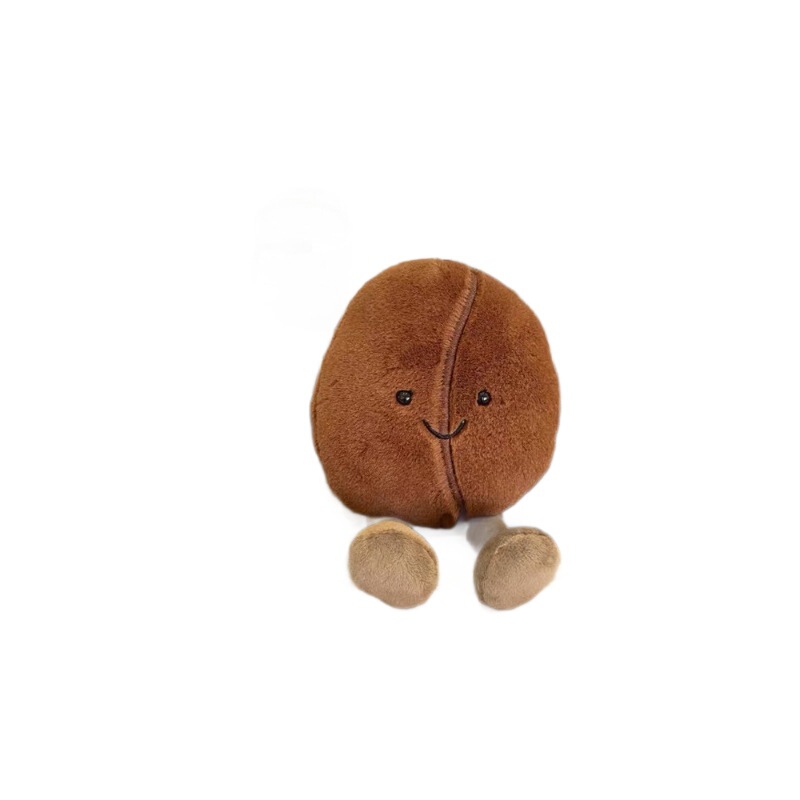 趣味咖啡豆玩偶挂件食物毛绒公仔卡通玩具创意仿真咖啡豆儿童礼物|undefined